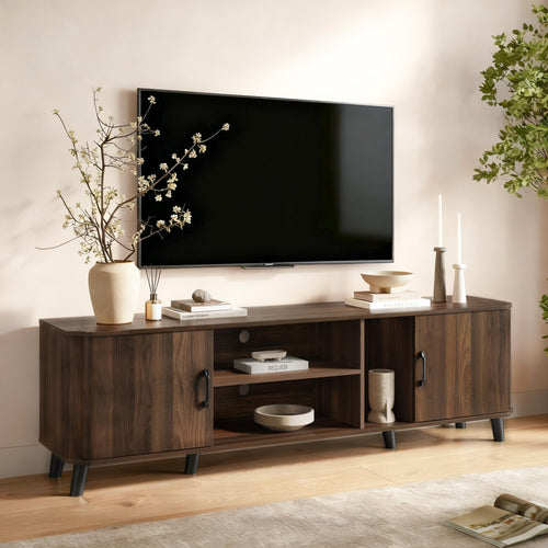 70" Mid-Century Modern TV Stand with Storage