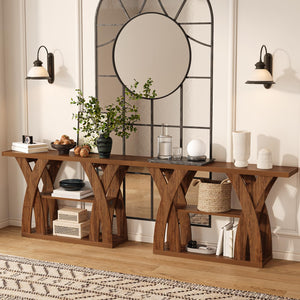 55-Inch 3-Tier Console Table with Storage
