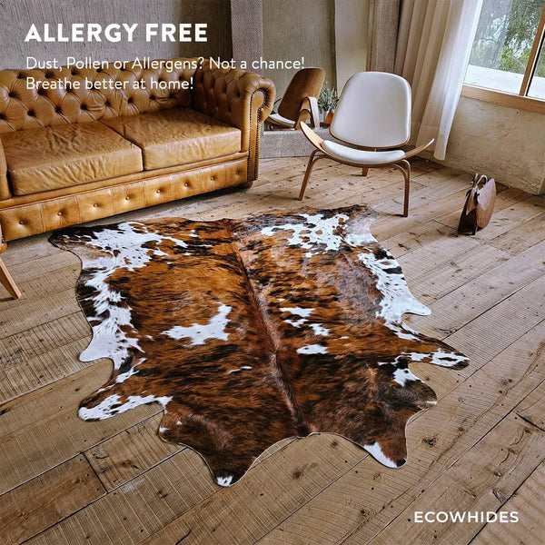 Genuine Cowhide Area Rug – 7 x 6 ft