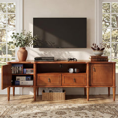 63" TV Stand with Power Outlet & Storage
