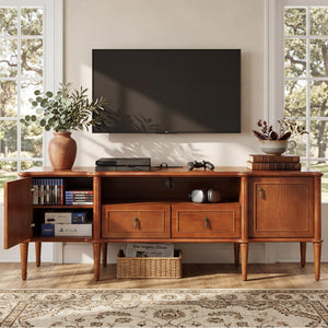 63" TV Stand with Power Outlet & Storage