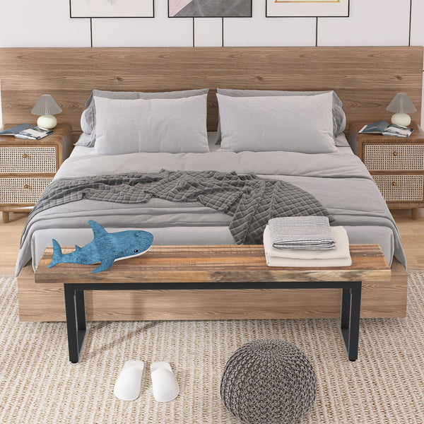 59-Inch Dining Bench Set of 2 – Industrial Kitchen & Bedroom Bench