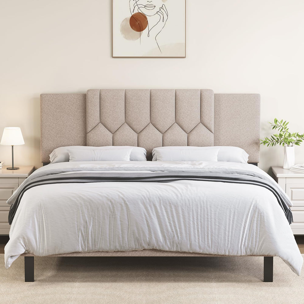 Adjustable Upholstered Tufted Headboard – Full/Queen/King