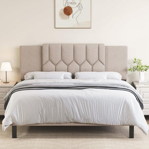 Adjustable Upholstered Tufted Headboard – Full/Queen/King