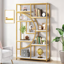 9-Shelf Etagere Bookcase with Metal Frame