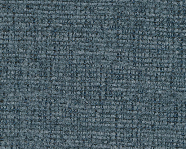 Blue Crosshatched Accent Ottoman with Wood Legs