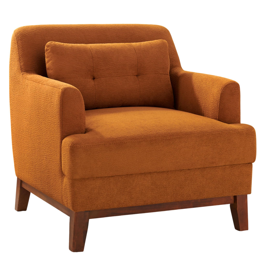 Oversized Accent Chair – Terry Fabric, Mid-Century Modern Reading Chair