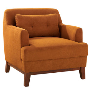 Oversized Accent Chair – Terry Fabric, Mid-Century Modern Reading Chair
