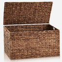 Water Hyacinth Wicker Storage Trunk with Lid