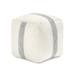 Square Pouf Ottoman Footrest – Cotton Polyester Floor Seating