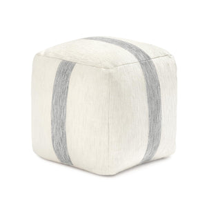 Square Pouf Ottoman Footrest – Cotton Polyester Floor Seating