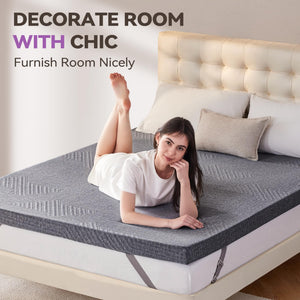 3-Inch Extra Firm Memory Foam Mattress Topper with Removable Cover