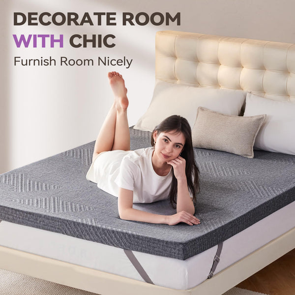 3-Inch Extra Firm Memory Foam Mattress Topper with Removable Cover