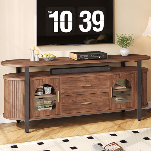 Mid-Century TV Stand for TVs up to 70 with Storage