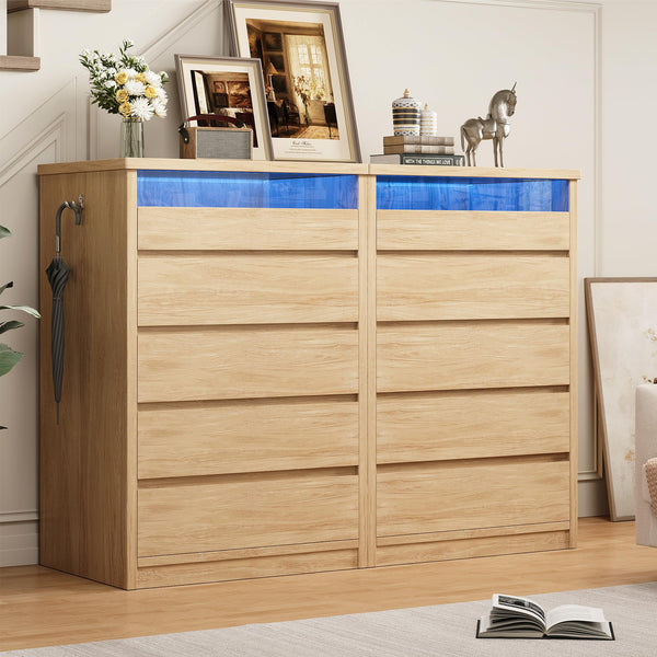 5-Drawer Dresser with LED Light