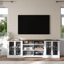 4-Piece Entertainment Center Wall Unit with LED Lights