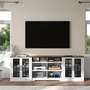 4-Piece Entertainment Center Wall Unit with LED Lights