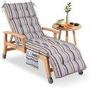Outdoor Chaise Lounge Chair Cushion with Ties