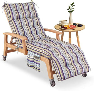 Outdoor Chaise Lounge Chair Cushion with Ties