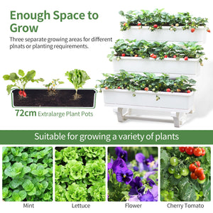 3-Tier Vertical Garden Planter with Tray