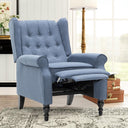Mid-Century Push-Back Recliner Chair with Footrest
