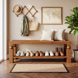 47-Inch Entryway Bench with Shoe Storage