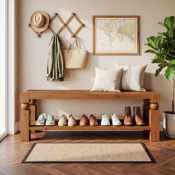 47-Inch Entryway Bench with Shoe Storage