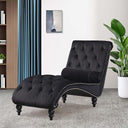 Velvet Chaise Lounge Indoor Chair with Pillow