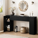 61" Fluted Console Table with 2 Storage Cabinets