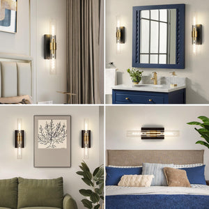 Rechargeable Battery Wall Sconce Set of 2 with Remote Control