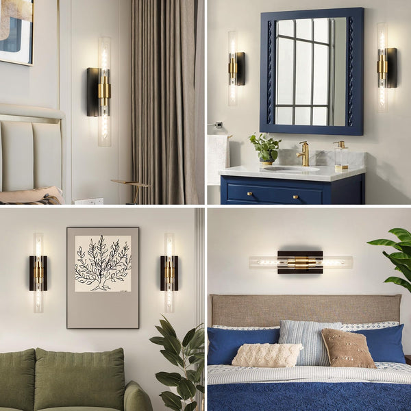 Rechargeable Battery Wall Sconce Set of 2 with Remote Control