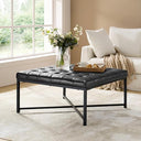 Leather Square Ottoman Coffee Table