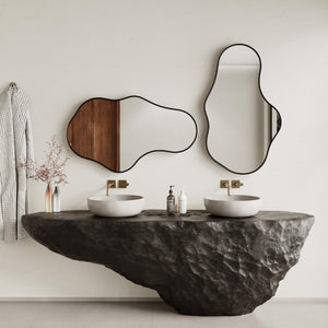 Cloud-Shaped Irregular Wall Mirror with Aluminum Alloy Frame