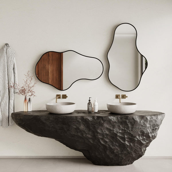 Cloud-Shaped Irregular Wall Mirror with Aluminum Alloy Frame