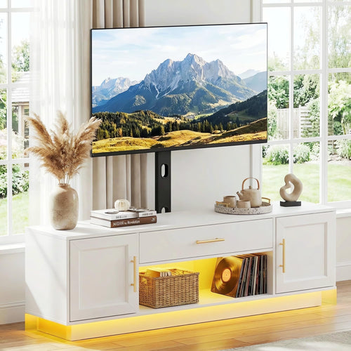 59" TV Stand with Swivel Mount & LED Lighting