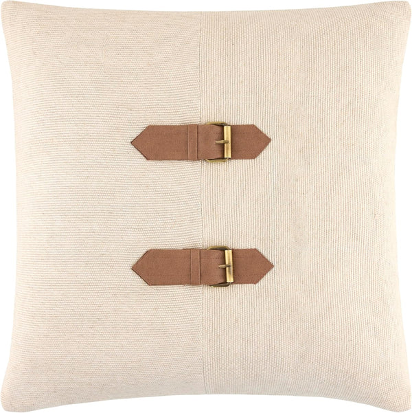 Modern Accent Throw Pillow with Poly Insert – Brown & Beige