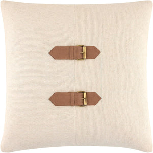 Modern Accent Throw Pillow with Poly Insert – Brown & Beige