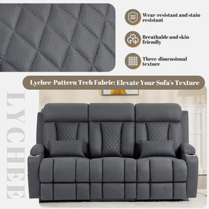 Zero Wall Hugger Power Reclining Sofa Set with Adjustable Headrest