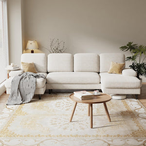 U-Shaped Sectional Sofa with Double Chaise Lounge