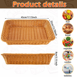 Wicker Bread & Serving Baskets – Set of 10