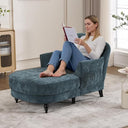 Indoor Chaise Lounge Chair — Upholstered Single Sofa for Bedroom & Living Room