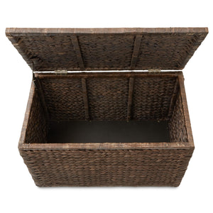 Water Hyacinth Storage Chest with Lid, Handles & Safety Hinge