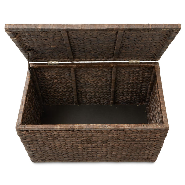 Water Hyacinth Storage Chest with Lid, Handles & Safety Hinge
