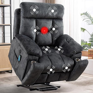 Large Power Lift Recliner Chair with Massage and Heat