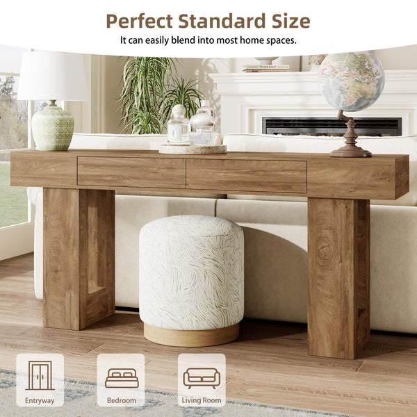 63" Console Table with 2 Drawers
