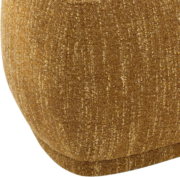 Rounded Triangle Cocktail Ottoman – Mustard Yellow Tweed