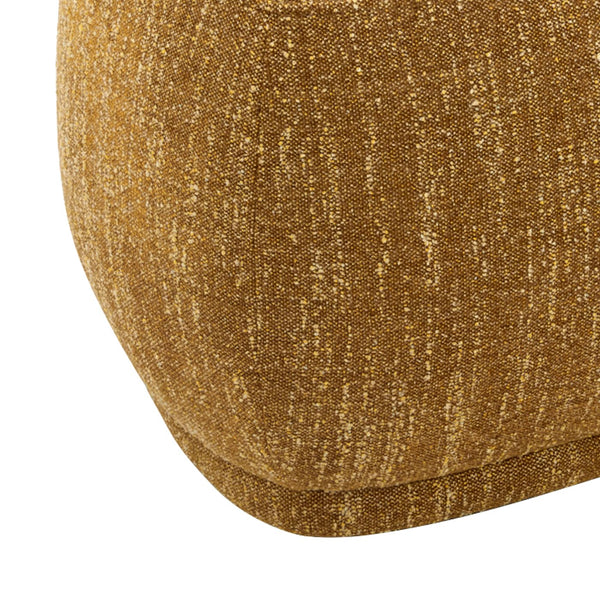 Rounded Triangle Cocktail Ottoman – Mustard Yellow Tweed