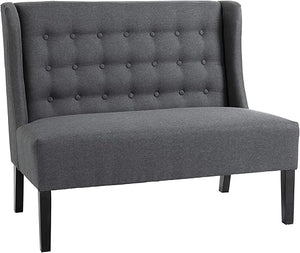 Retro Wingback Button-Tufted Loveseat Sofa