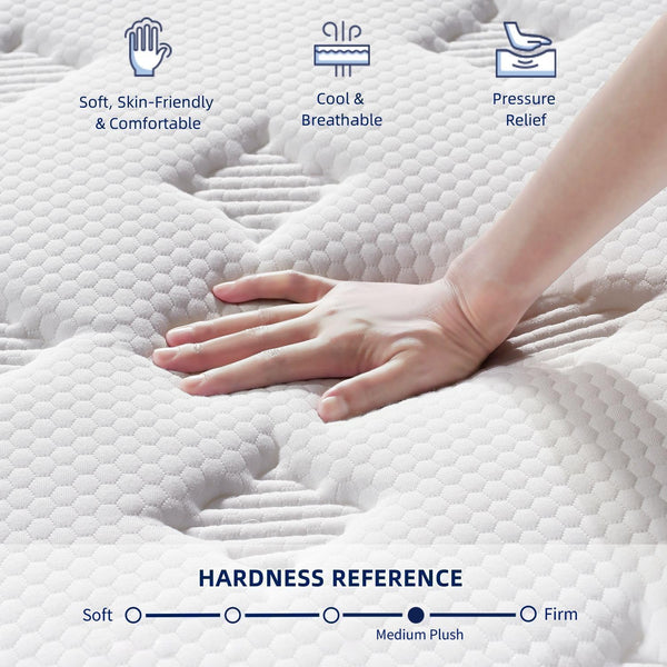 14" King Hybrid Mattress – Gel Memory Foam & Pocket Springs