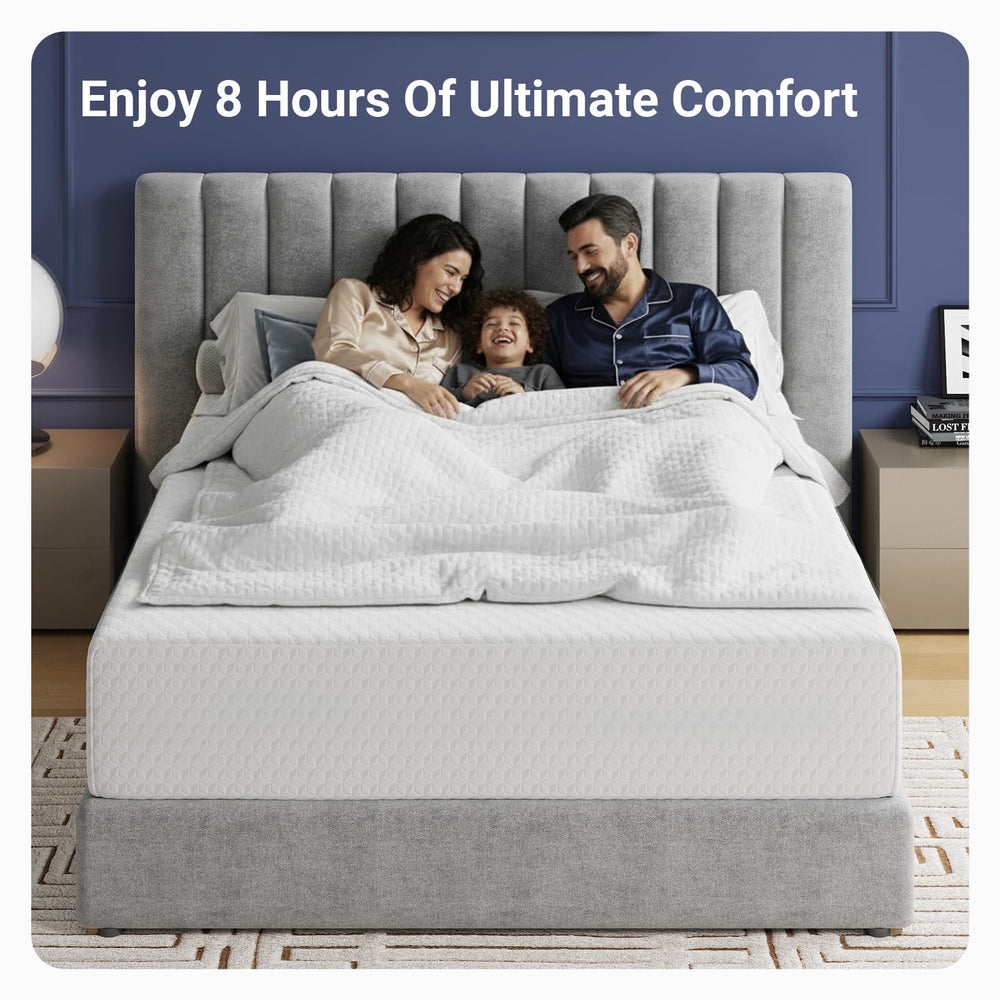 King Mattress 12 Inch with Bamboo Charcoal Memory Foam, Cooling & Pain Relief